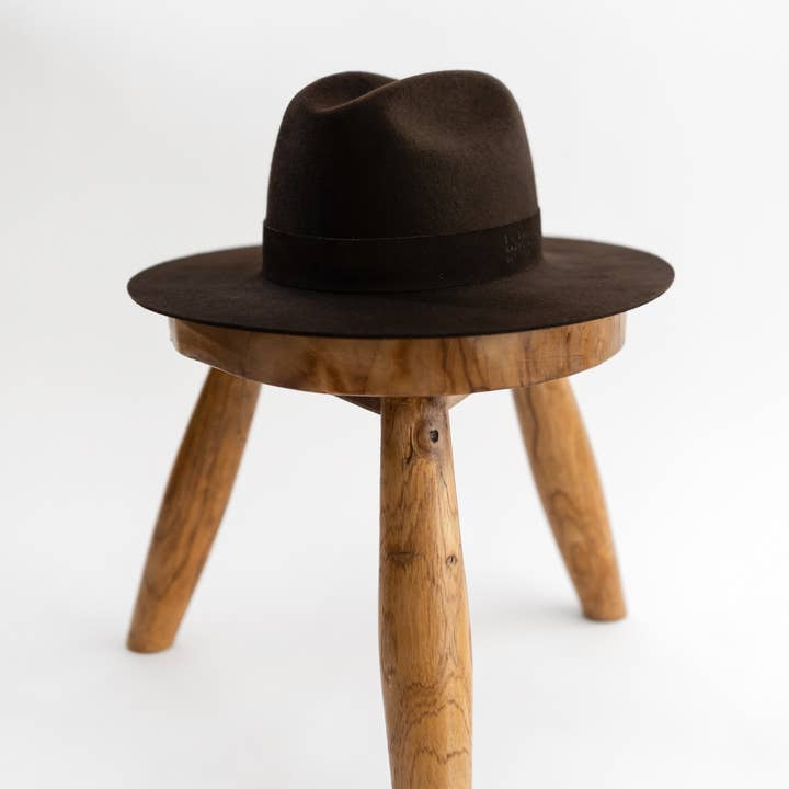 Americo Hat Company - Vente Chapeau en feutre – unisexe - Fedora à bord plat en laine « Domenico »6