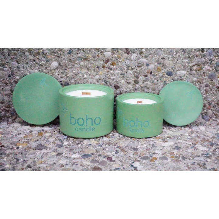 desert bloom candle for wholesale by boho candle. concrete candles