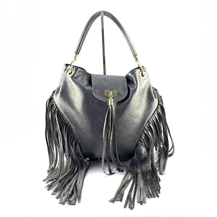 MILANO AMOUR - Wholesale Tote Bag - Women's - DOROTHEA LAMINATO FRANGE TOTE BAG2