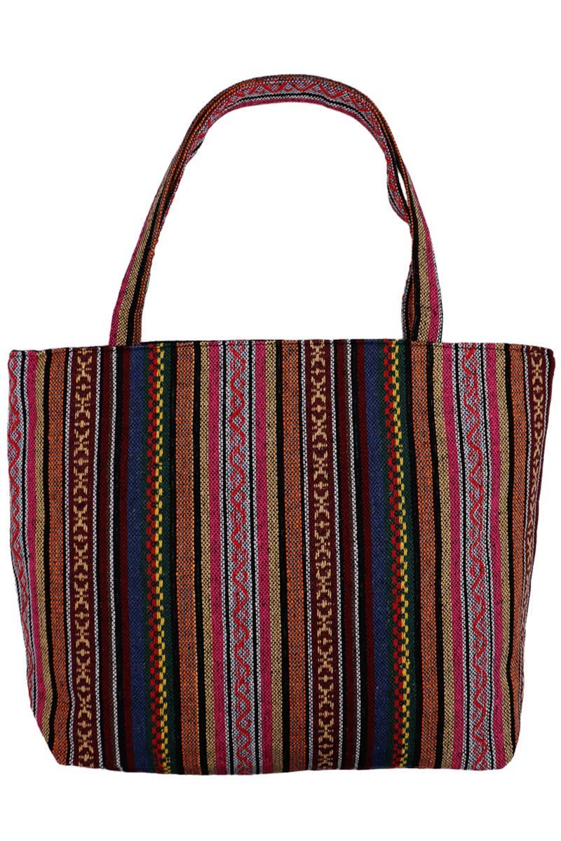 ASSORTED Navajo Baja Tribal Woven Canvas Tote Bag for wholesale on Faire14