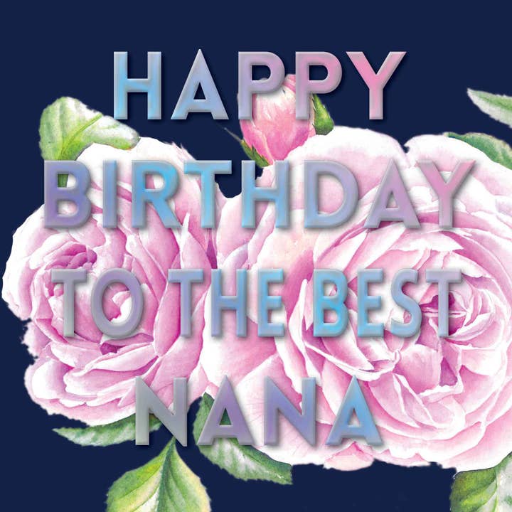 Fødselsdag lykønskningskort - Bedste Nana - Lilac Rose Nana for engroshandel hos Zaquarella