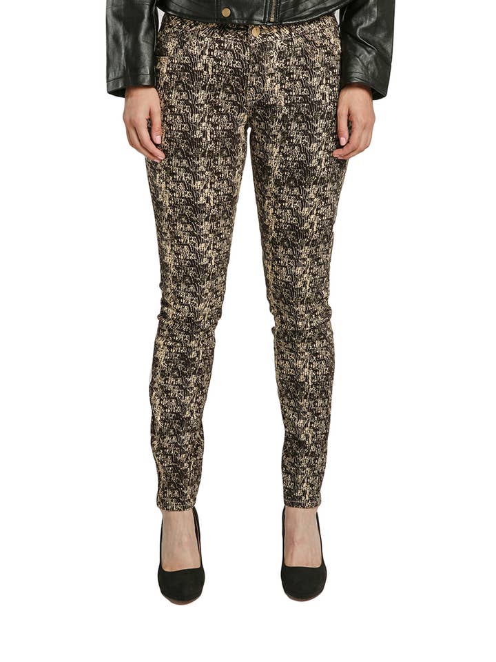Women's Stretch Twill MidRise Skinny Jeans Snake Skin Print for wholesale by Miss Halladay