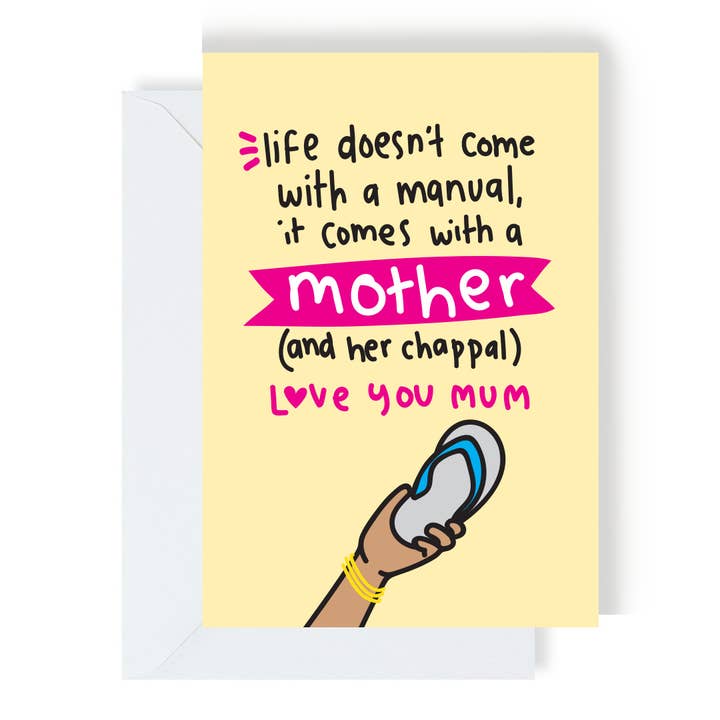 Life Doesn't Come With A Manual Mum Card for wholesale by The Playful Indian