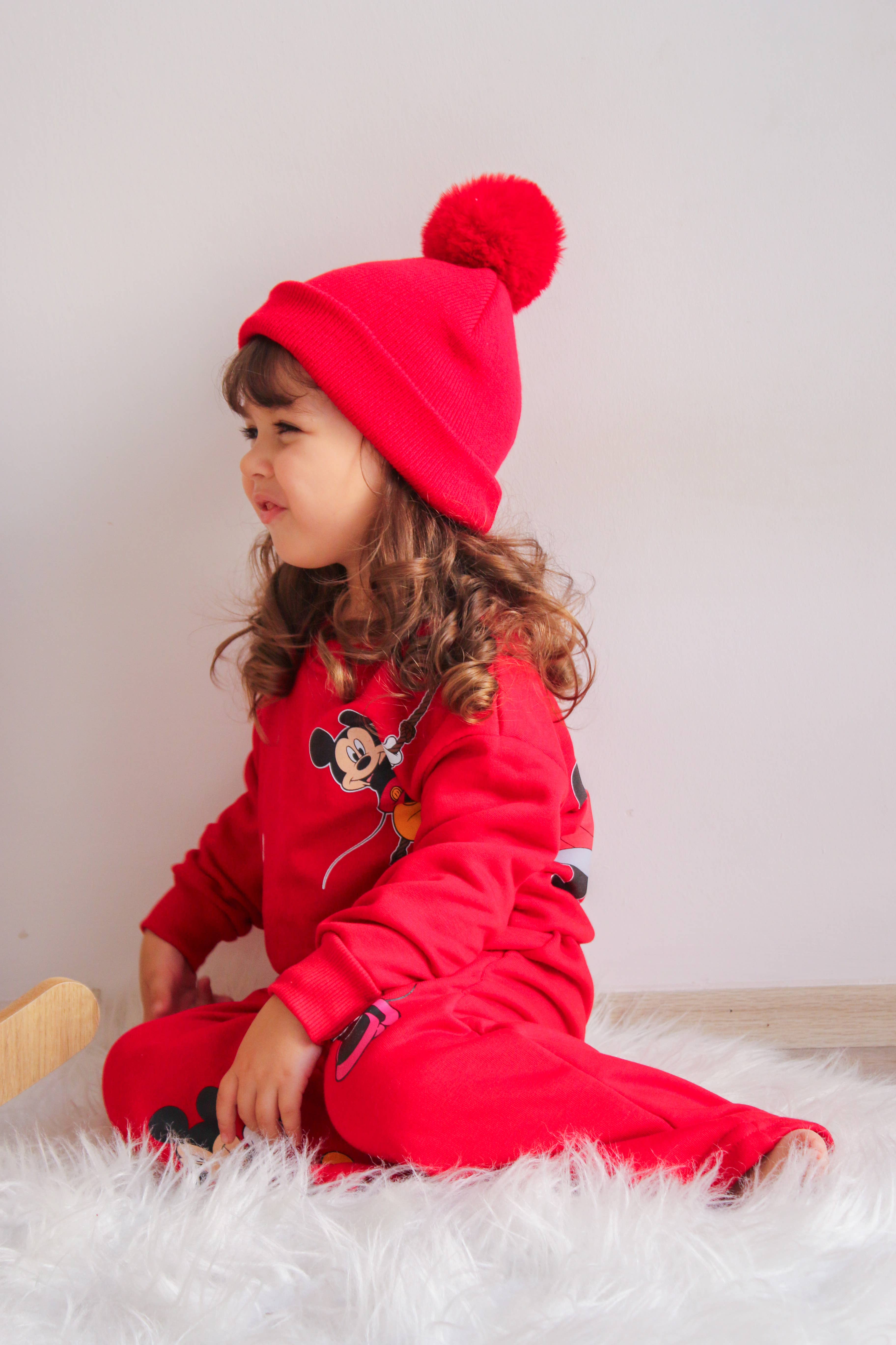 Himmelberg Baby – wholesale Mössa - Barn – Röd Singel Pom Pom Baby-/Barnmössa 0-8 år15