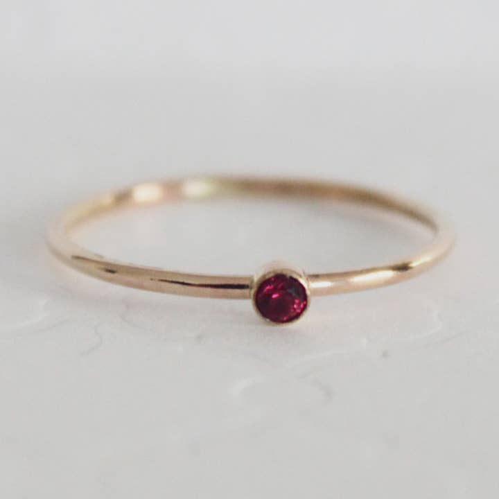Tiny Birthstone Ring for wholesale by Secretly Hers Jewelry