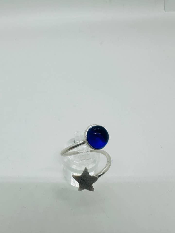 Anillo ajustable con forma de estrella para venta al por mayor de Ally Glass Studio