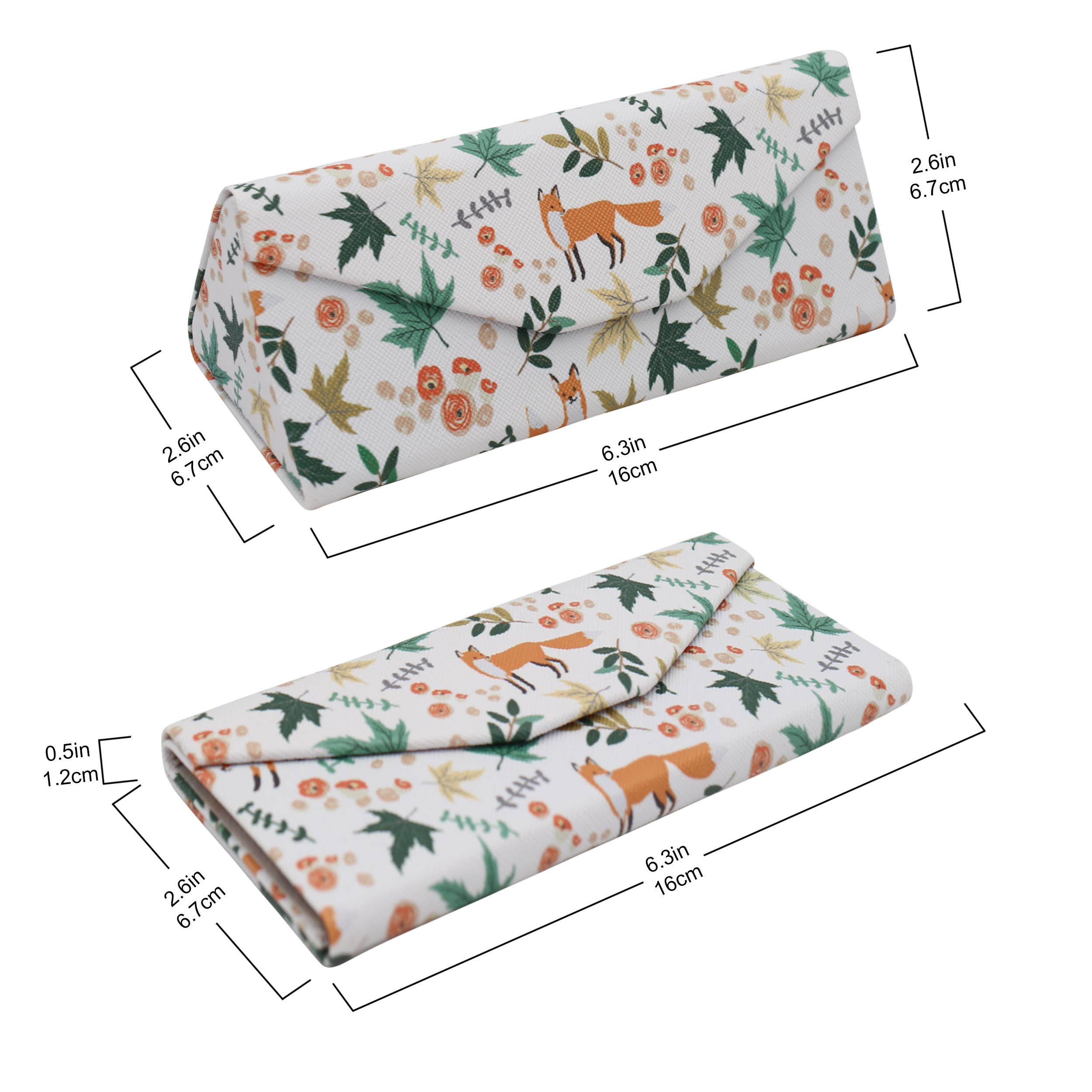 Real Sic - Vente Étui et rangement à lunettes – unisexe - Étui à lunettes Foxes — Cute Animals — Cuir végétalien1