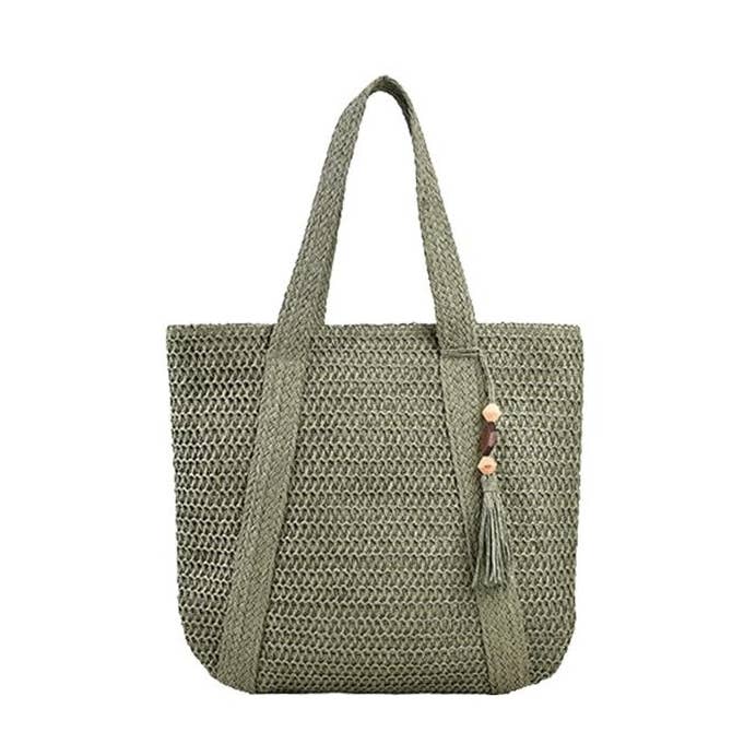 Chique strogeweven draagtas met stijlvol kwastje voor wholesale door UZ Wholesale Store