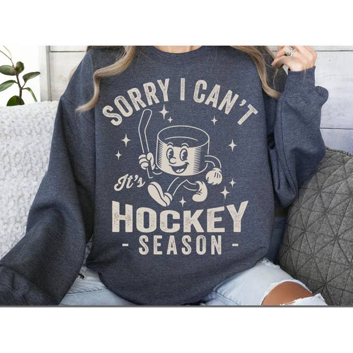Sorry I Can't It's Hockey Season Sweatshirt for wholesale by Under The Lights Designs