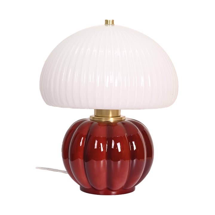 Madeleine burgundy lamp D22 H25cm for wholesale by Opjet Paris