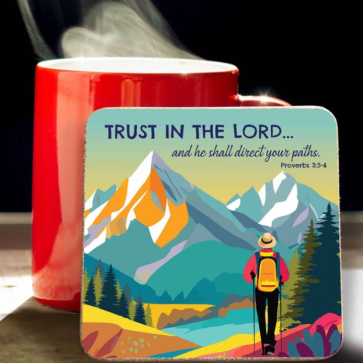 Trust in the Lord - Christian Coaster for wholesale by Just Cards Direct