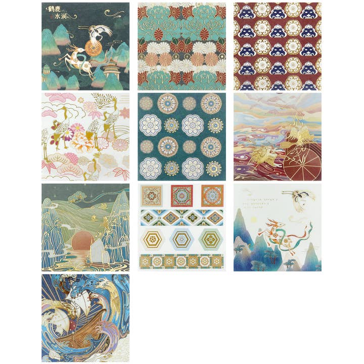 Wrapables.com - Wholesale Washi Tape - Wrapables Decorative Gold Foil Washi Tape and Sticker Set13
