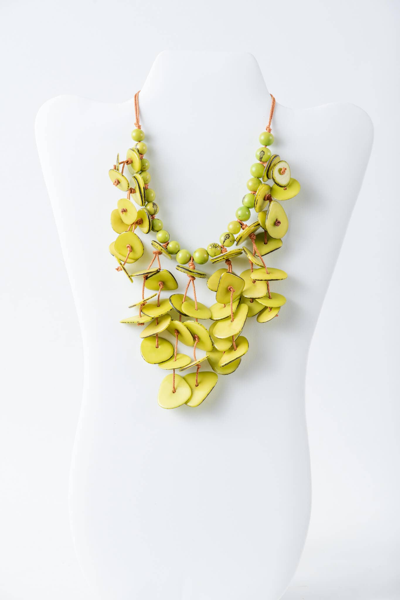 TaguArtsy - Wholesale Pendant/Charm Necklace - Ivy cascading tagua necklace Assorted Colors7