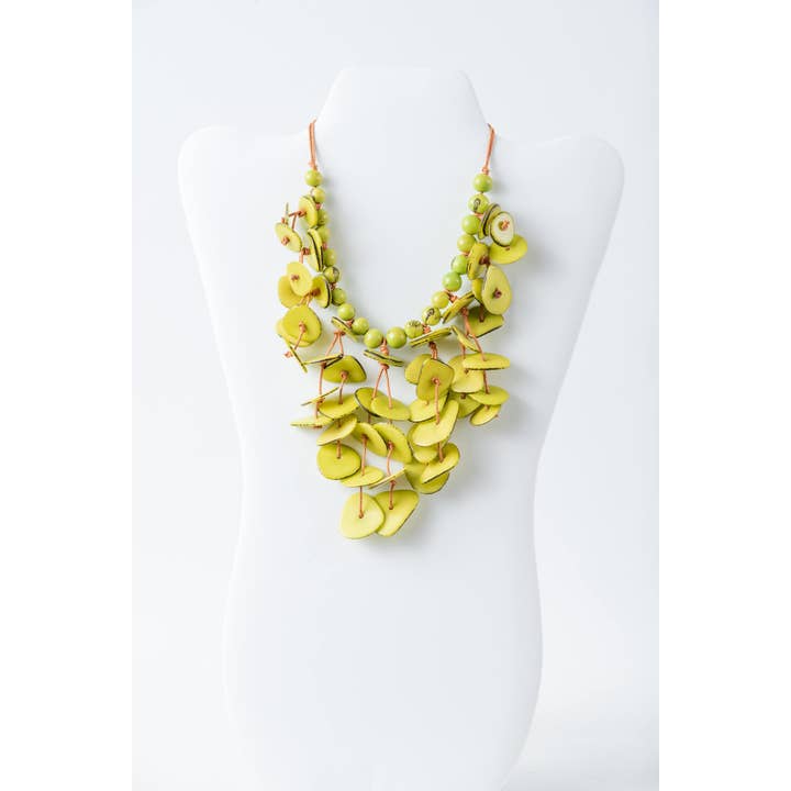 TaguArtsy - Wholesale Pendant/Charm Necklace - Ivy cascading tagua necklace Assorted Colors7