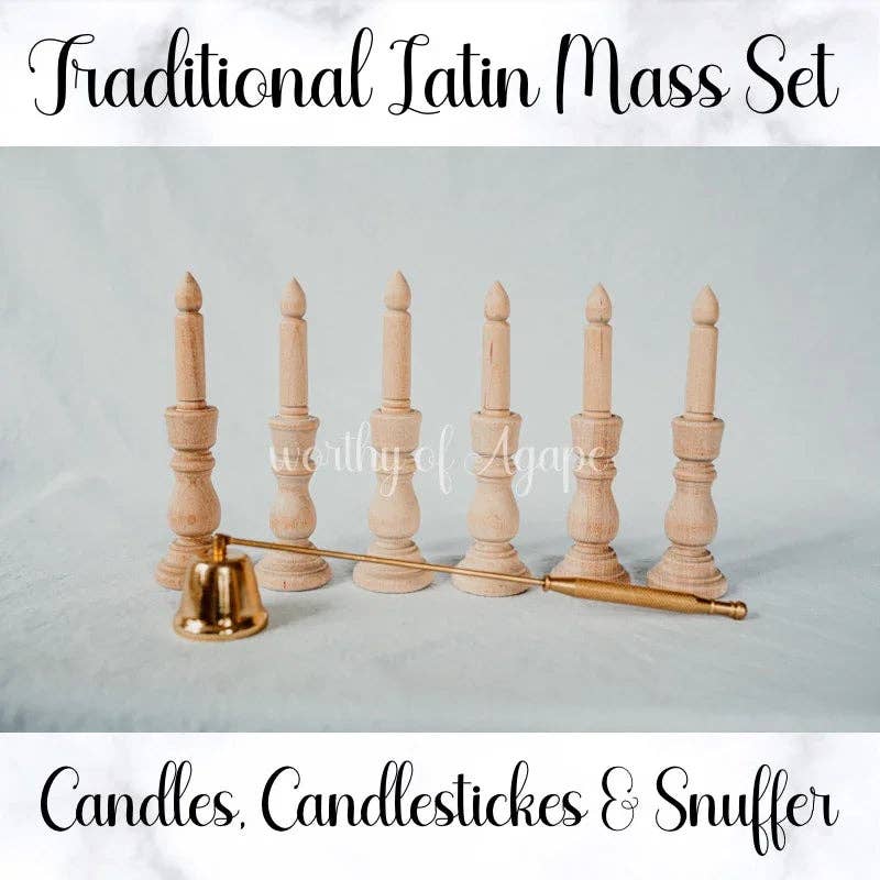 worthy of Agape - Wholesale Building Set - Kids - Natural Wood Traditional Latin Mass Set7