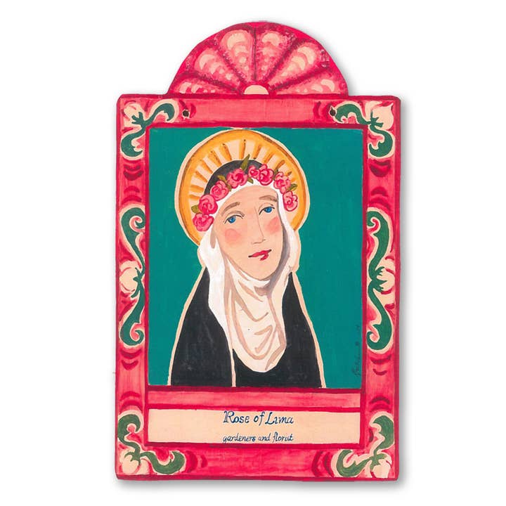 Lynn Garlick Retablos - Wholesale Painting/Drawing - Santa Rosa De Lima - Gardeners and Florists