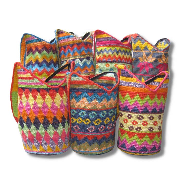 Eliza Crochet Sac Boho Multicolore - Guatemala pour la vente par Lumily