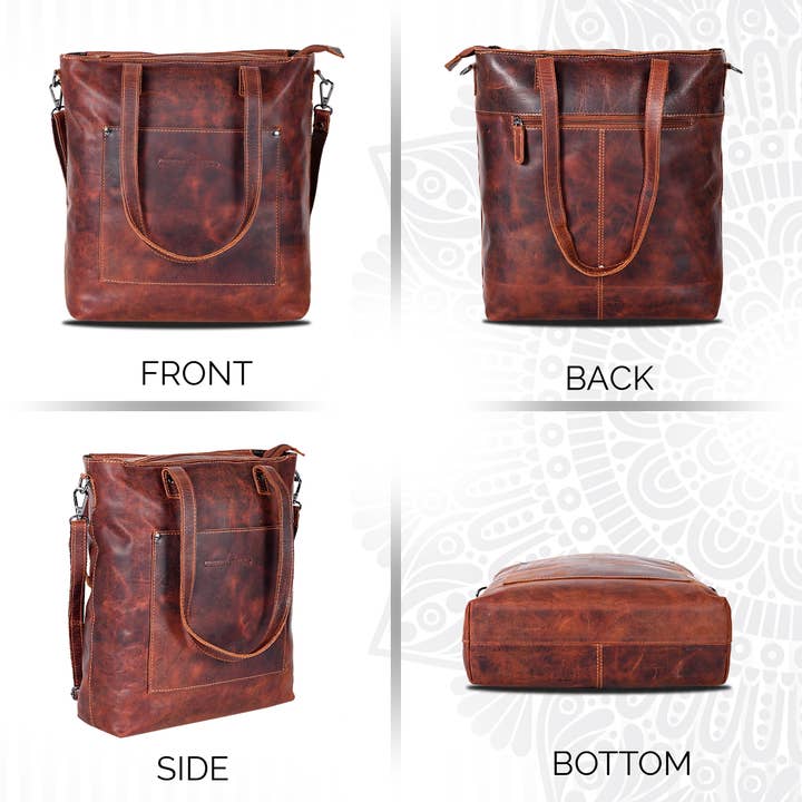 Greenwood Leather - Wholesale Tote Bag - Women's - Classic Leather Tote Bag Bunbury - GW202518