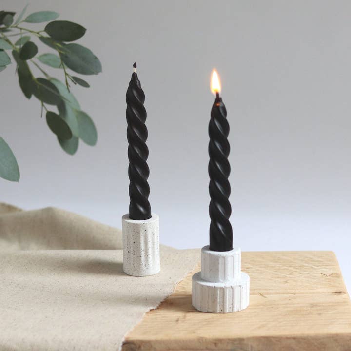 Five Bees Yard - Wholesale Tapered Candle/Candlestick - Spiral Taper | Twisted Candle | Spiral Dinner Candle3
