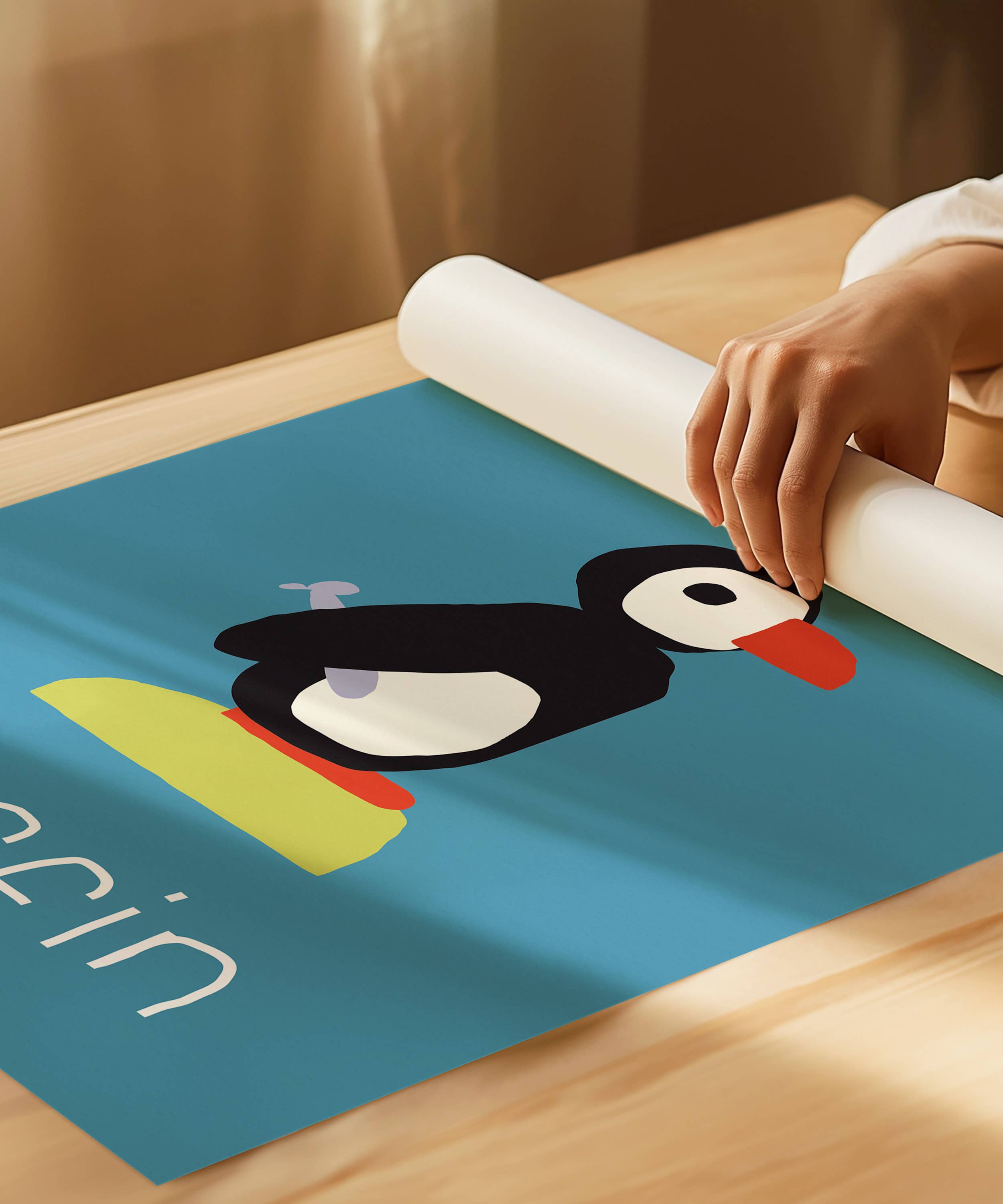 Surprise Radish - Wholesale Art Print - Puffin Art Print | Letter P Alphabet Print5