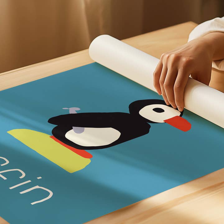 Surprise Radish - Wholesale Art Print - Puffin Art Print | Letter P Alphabet Print5