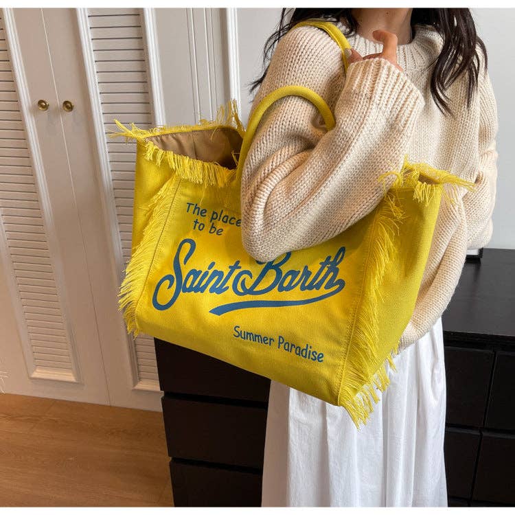 Little Trendy - Wholesale Beach Bag - Tassel large-capacity beach handbag shoulder bag7