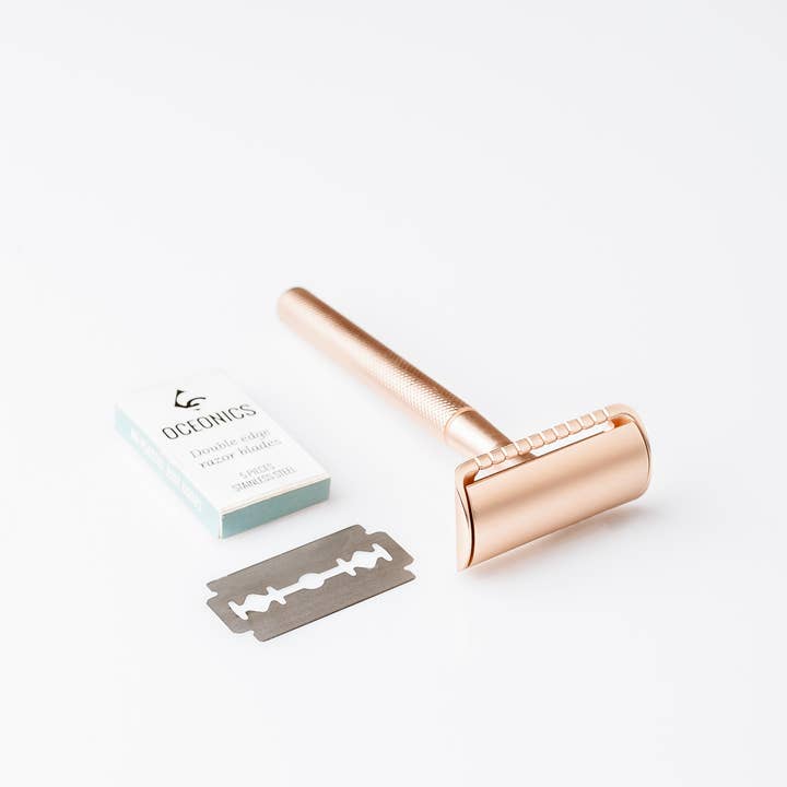 Oceonics - Wholesale Razor - Safety Razor Rosé Round - zero waste - sustainable shaving1