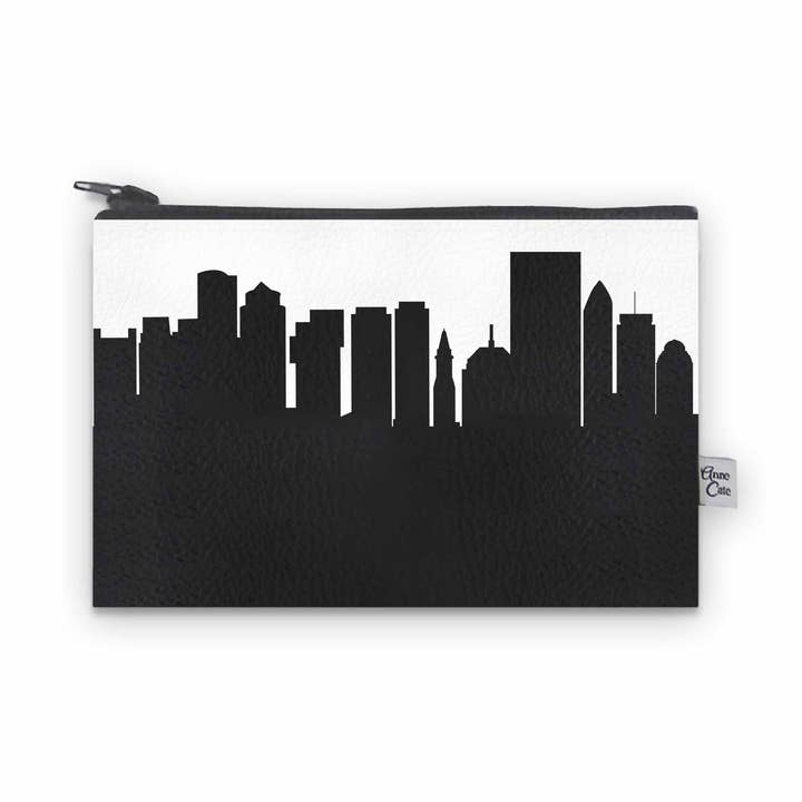 Boston Massachusetts Skyline Vegan Leather Mini Wallet for wholesale by Anne Cate