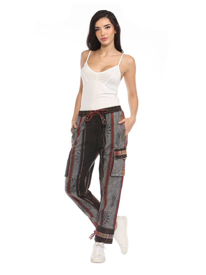 The Collection Royal / Royal Handicrafts - Wholesale Pants - Women's - Cotton Washed Boho Hippie Genie Pants9