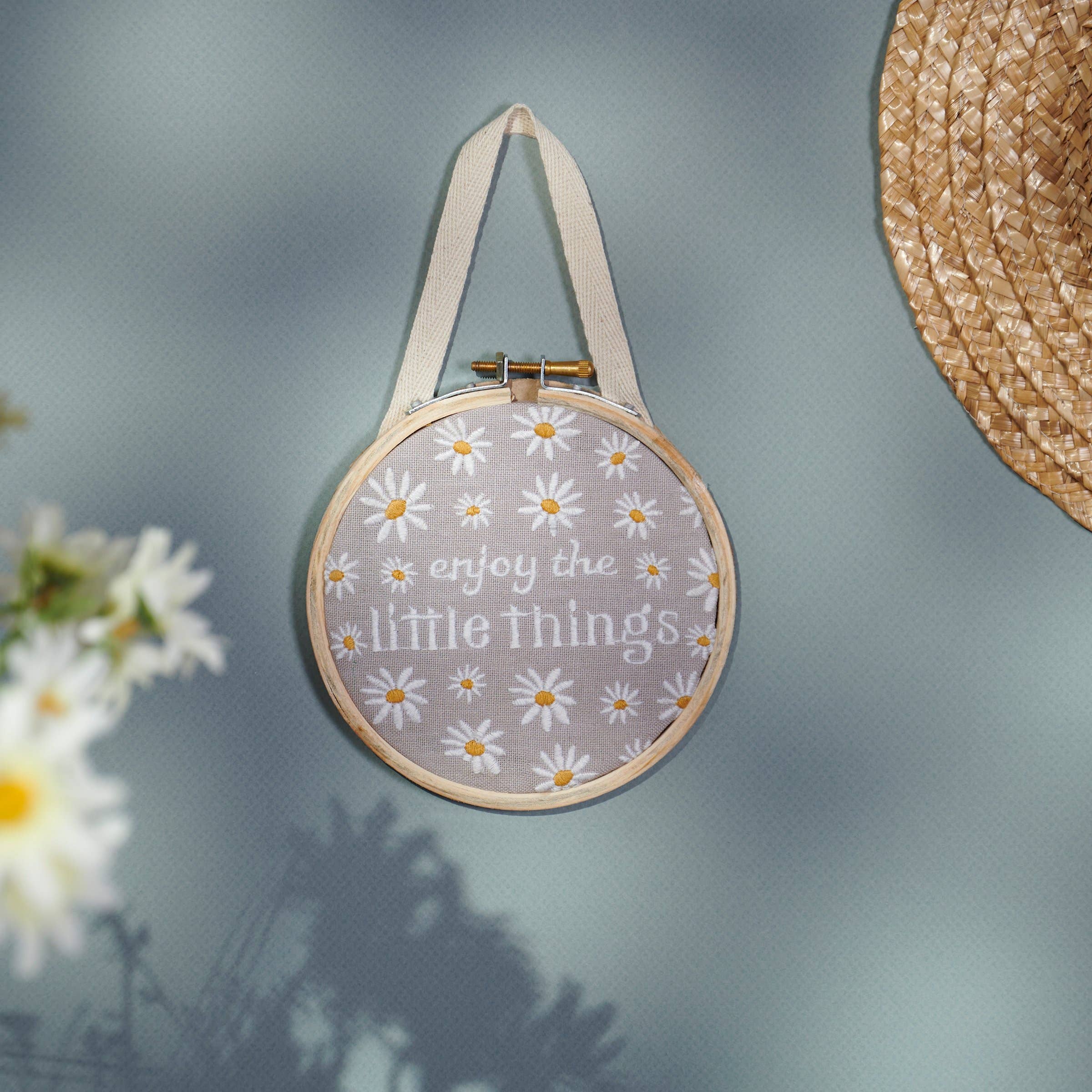 Primitives by Kathy - Wholesale Wall Sign - Enjoy The Little Things Hoop3