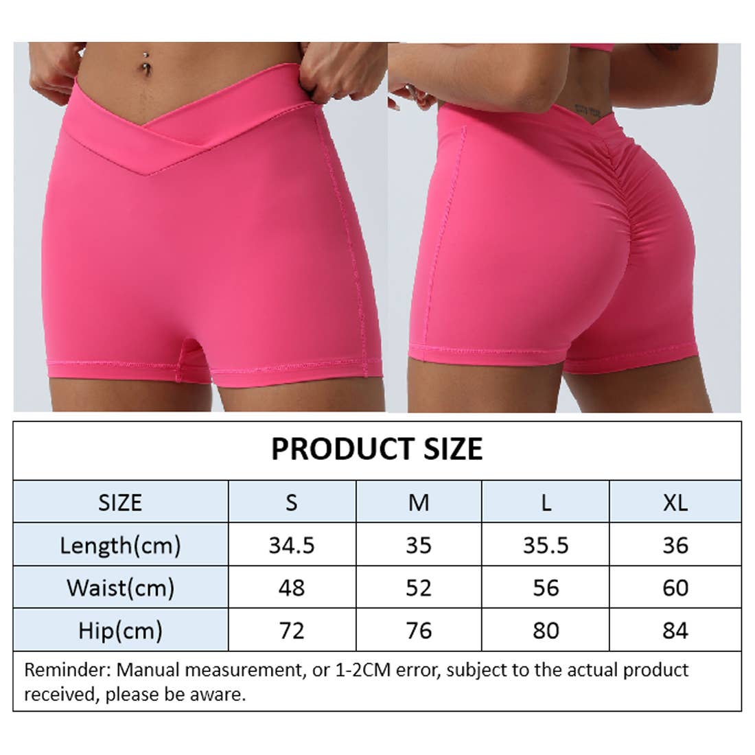 Sodalemon - Wholesale Athletic Shorts - Women's - Women V-Cross Waist Butt Lifting Yoga Shorts9