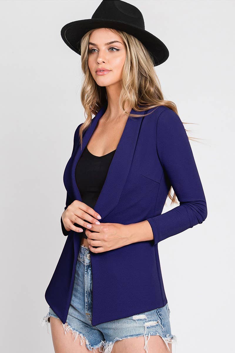 NINEXIS - Wholesale Blazer - Women's - CWOBL093_LONG SLEEVE TAILORED WITH A DRAPED BLAZER20