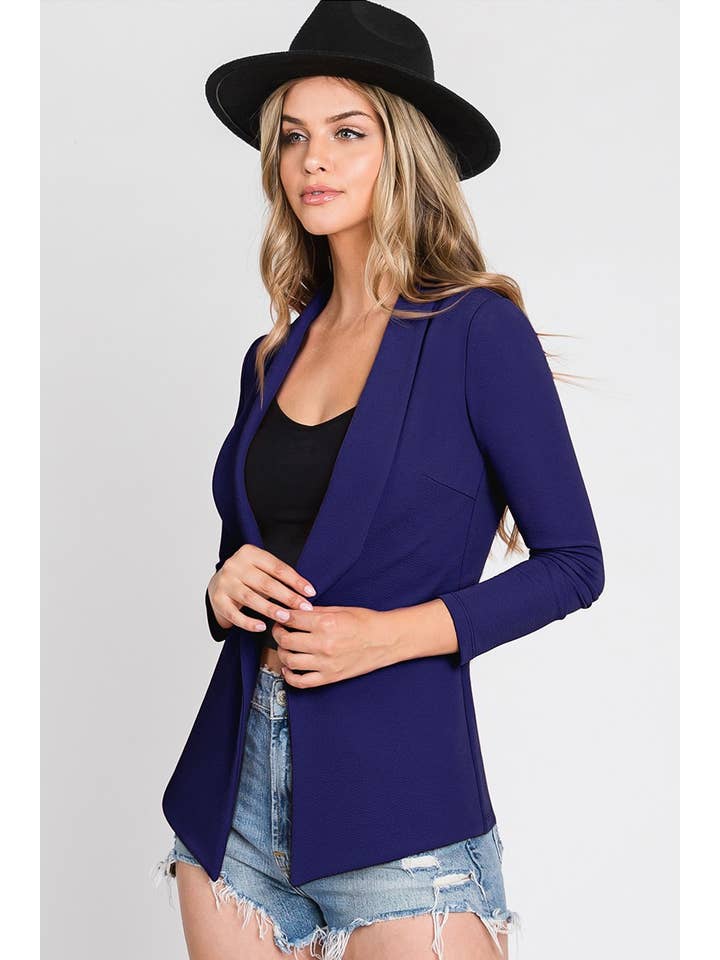 NINEXIS - Wholesale Blazer - Women's - CWOBL093_LONG SLEEVE TAILORED WITH A DRAPED BLAZER20