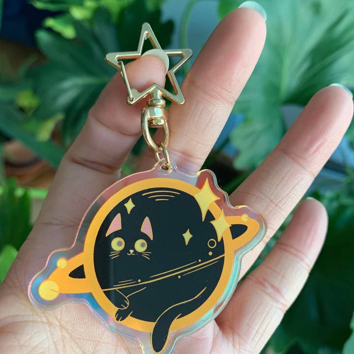 HolyGuacamolly - Wholesale Keychain - Women's - Original Design The Void Black Cat Keychain3