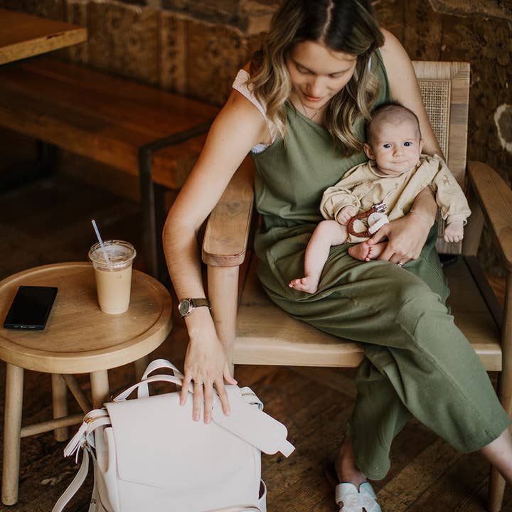 Rori & Rose – bolsa para fraldas - Bebé por atacado – Mochila para Mãe com Alça de Ombro e Cinto para Mala, Bolsa Impermeável Úmida e Seca13