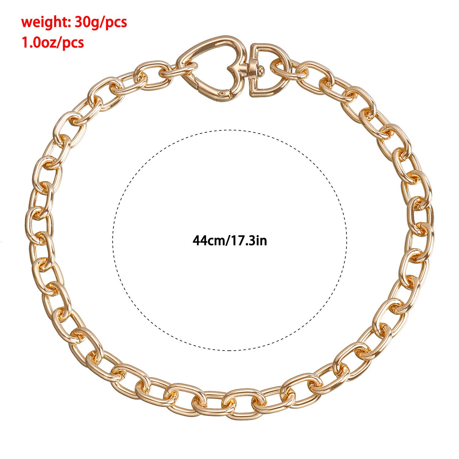 Gemscape UK – wholesale Choker/collar – Beautiful Heart Trendy Choker Chunky Stylish Gold Necklace3