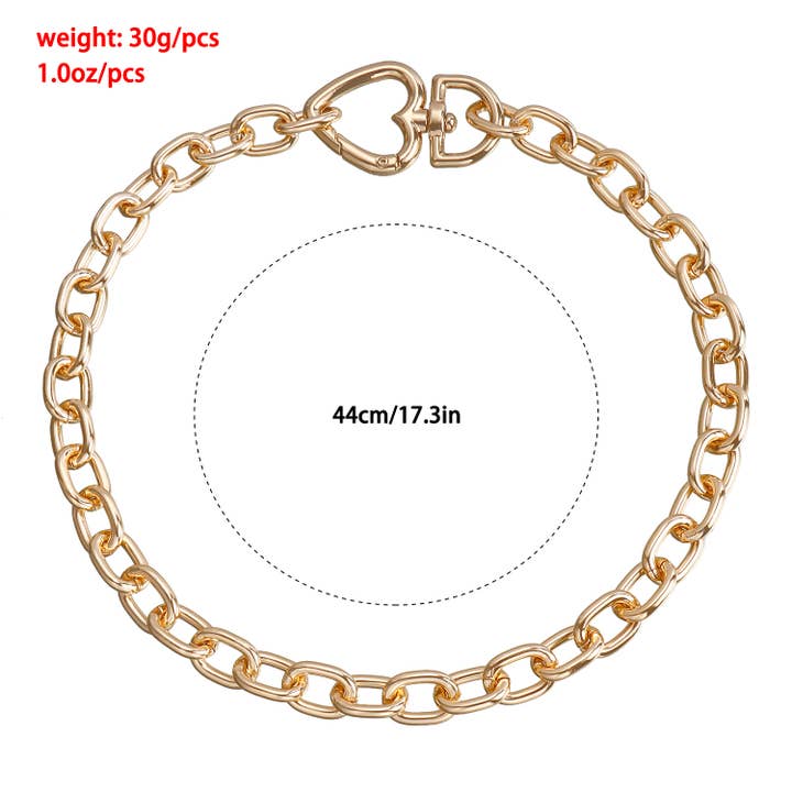 Gemscape UK – wholesale Choker/collar – Beautiful Heart Trendy Choker Chunky Stylish Gold Necklace3