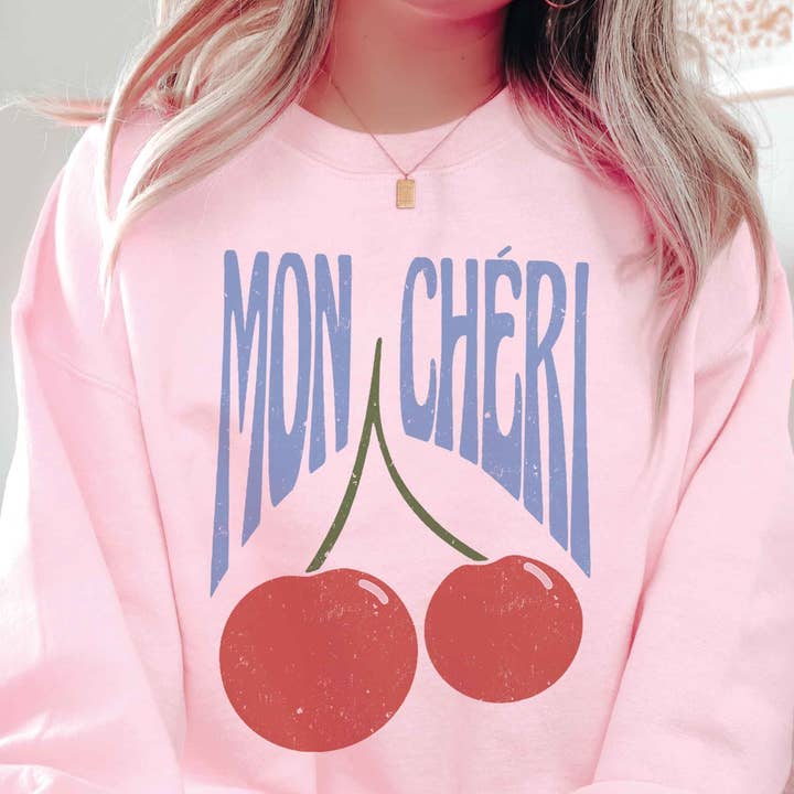 MON CHERIE Graphic Sweatshirt for wholesale by BLUME & CO.