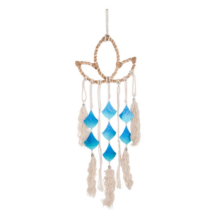 Capiz-Seil-Makramee - Lotus für den Großhandel von Om Gallery