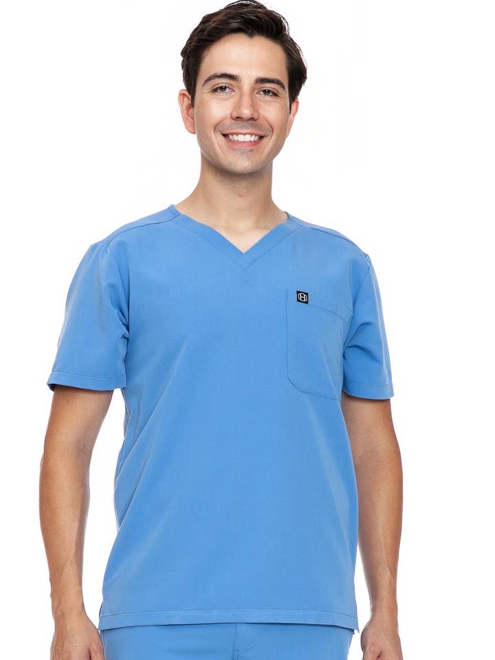 Ceil Blue - Mens Basic Scrub Top for wholesale by Humble