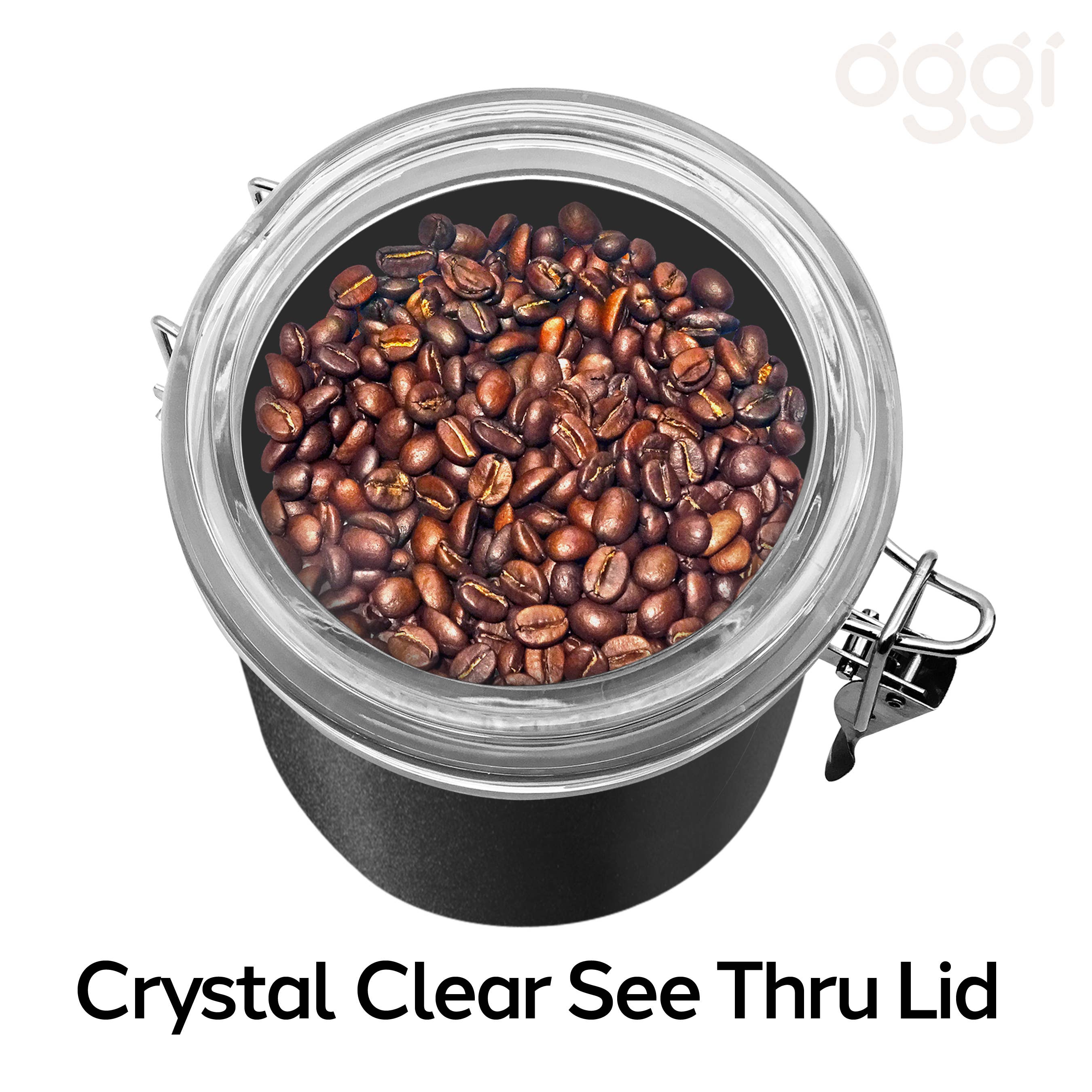 Oggi - Wholesale Canister - Food Canister - Stainless Steel & Clear Lid (7.5" H, 62 oz)11