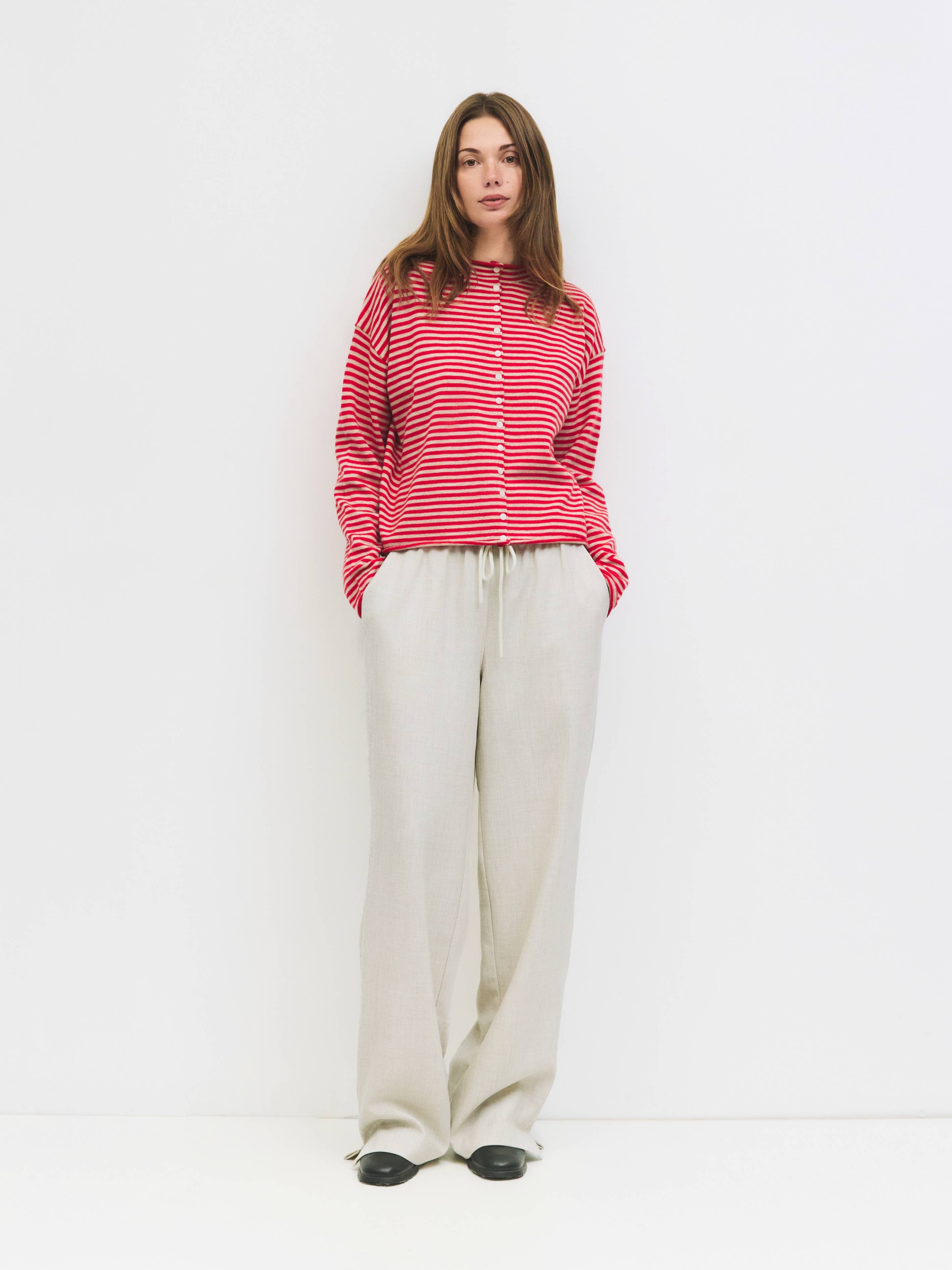 MOD REF - Wholesale Cardigan - Women's - The Elisa Cardigan | Striped Button-Down Cardigan31