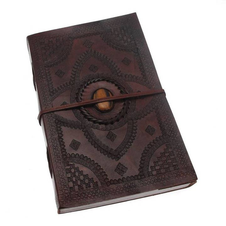 The Paper High Gift Company Limited - Wholesale Journal/Diary - Handcrafted A4 Embossed Stoned Leather Journal Notebook