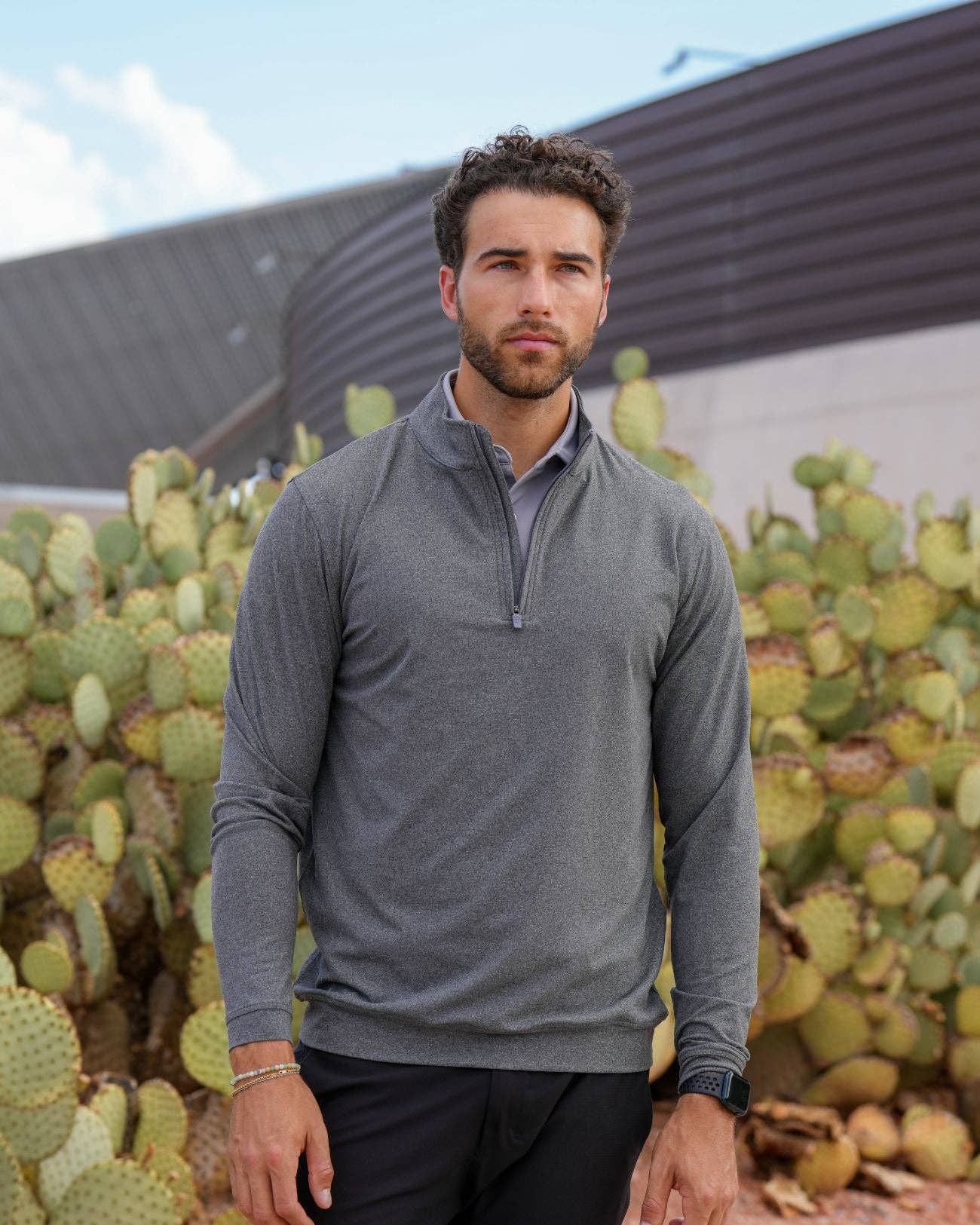 USA Palm – Polo - Homem por atacado – Fecho de 1/4 Mesclado113