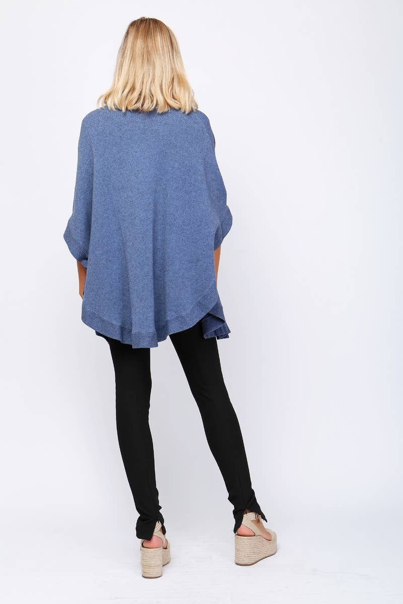 Happy look - Wholesale Cape - Women's - Women's Knit Cape Style Cardigan – Decorative Buttons8