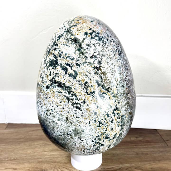XL Ocean Jasper Egg Carving - 51.7 lbs for wholesale by Kreateur Miami