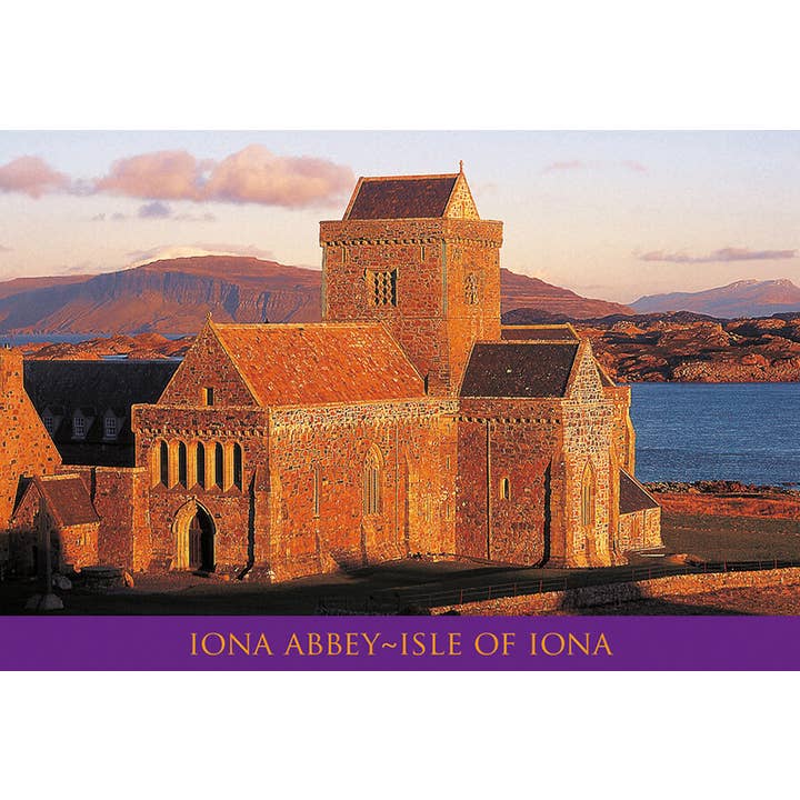 Cartolina piccola Iona Abbey per la vendita all'ingrosso da parte di Island Blue Publishing