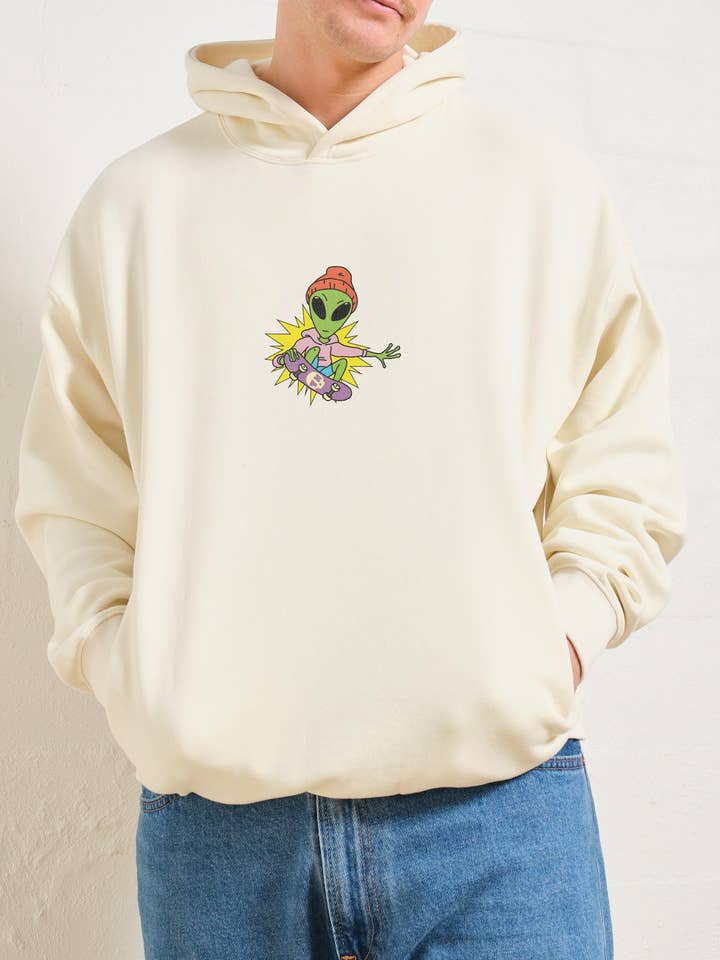 Sweat à capuche Alien Skate pour la vente par Threadheads