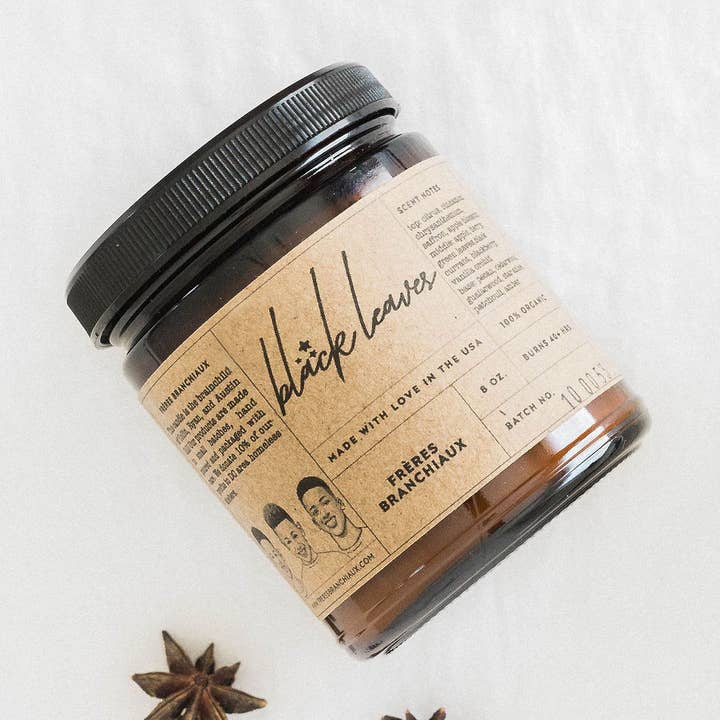Black Leaves Candle for wholesale by Frères Branchiaux Candle Co.
