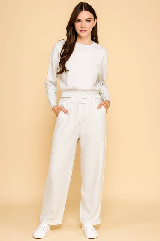 MIO WHOLESALE - Vente Ensemble de vêtements d'intérieur – femme - ENSEMBLE PULL-OVER & PANTALON AIR SCUBA CLASSIC SR01SET12